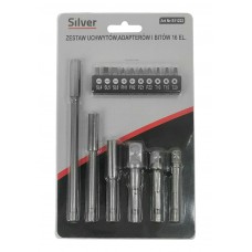Adapter set 16 pcs SILVER