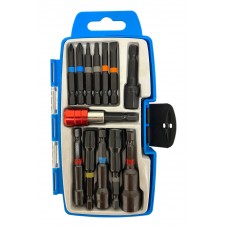 Muciņas, uzgaļi, uzgaļi skrūvgriežiem 13gab, SILVER