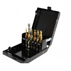 Set of titanium-coated tapping drill bits 7pcs SILVER