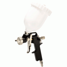 Paint spray gun with upper cup