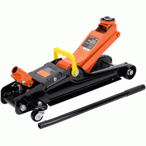 Hydraulic floor low profile jack with LED