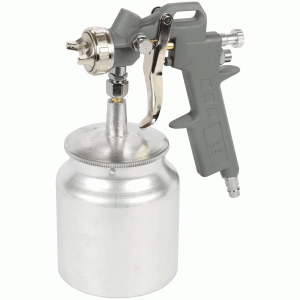 Paint spray gun with lower cup
