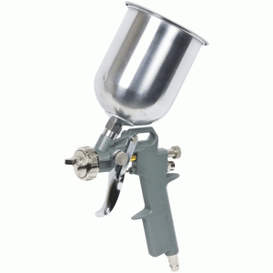 Paint spray gun with upper cup