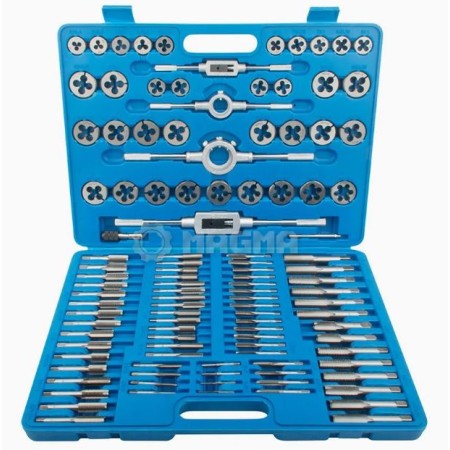 Vītņgriežu un vītņmatricas komplekts. 110 gab. MAGMA, MG51189 7700009