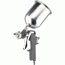 Paint spray gun with upper cup